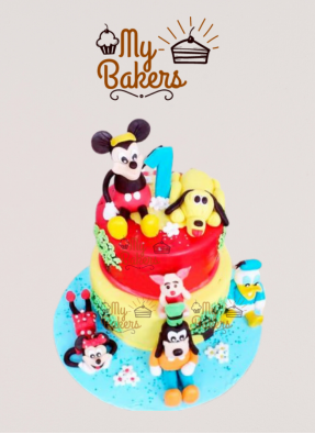 Mickey Mouse And His Friends Theme Cake