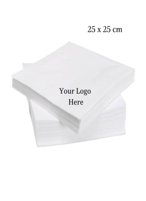 Customized Plain Paper Napkin 3 Ply 25 x 25 cm