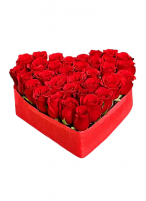 Red Roses Heart Bouquet