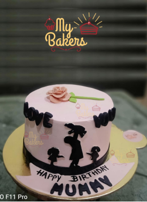 Mother and Children Bond Fondant Cake