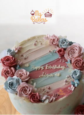 Luscious Flower Mothers Day Cake