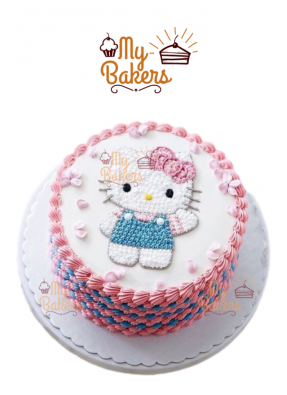 Hello Kitty Theme Cream Cake