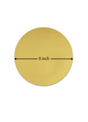 Cake Base Round 20 Pieces Golden 8 inch Pack of 1