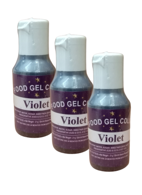 Food Gel Color Violet pack of 3