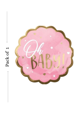 Oh baby Pink foil balloon 18 inch pack of 1