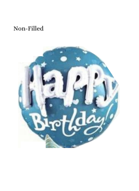 Happy Birthday 3D Foil Balloon Blue