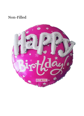 Happy Birthday 3D Foil Balloon Pink