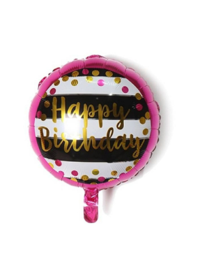 Happy birthday round foil balloon 18 inch pack of 1