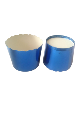 Metalized Lidding Cups Blue 90 ml pack of 50